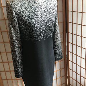 Ombre black cocktail dress